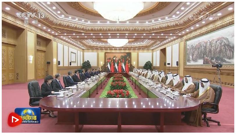 習(xí)近平同阿聯(lián)酋總統(tǒng)穆罕默德會談