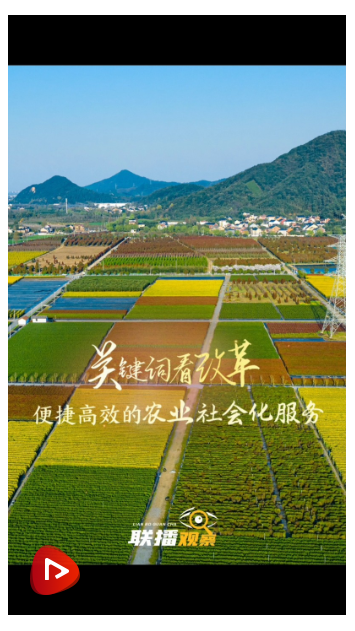 聯(lián)播觀察｜關(guān)鍵詞看改革 便捷高效的農(nóng)業(yè)社會化服務(wù)