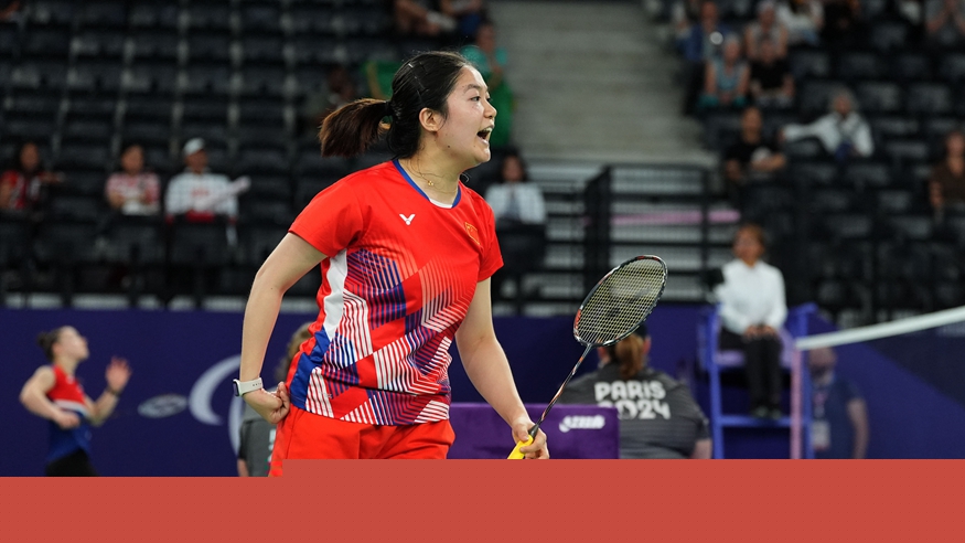 巴黎殘奧會｜羽毛球——女子單打SL3級決賽：肖祖賢奪冠