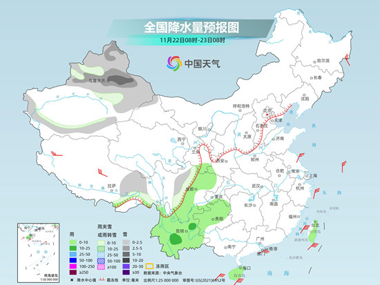 我國(guó)天氣進(jìn)入短暫平靜期 23日起寒潮攜大風(fēng)降溫雨雪來(lái)襲