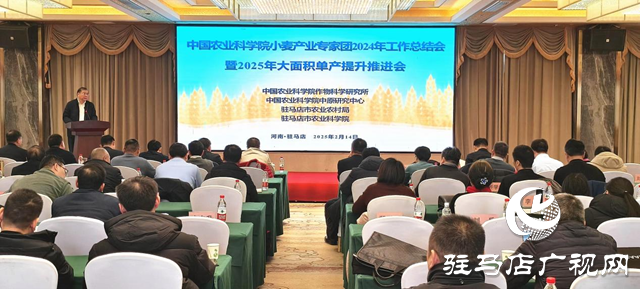 中國農(nóng)科院小麥產(chǎn)業(yè)專家團2024年工作總結會暨2025年大面積單產(chǎn)提升推進會在駐馬店召開