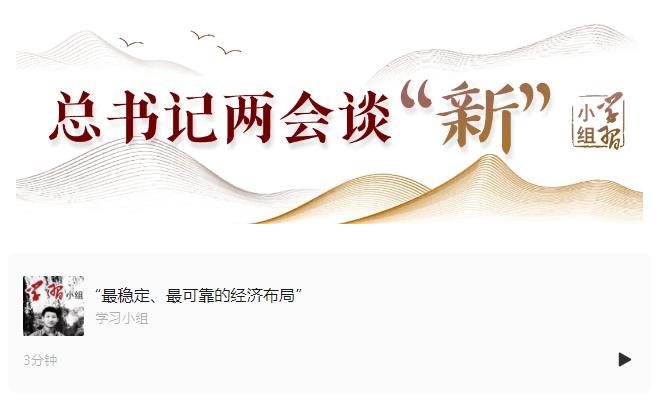 “最穩(wěn)定、最可靠的經(jīng)濟布局”｜總書記兩會談“新”⑤