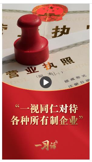 一習話丨“一視同仁對待各種所有制企業(yè)”