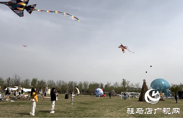 駐馬店：風箏競技賽歡樂 親子共享春日時光