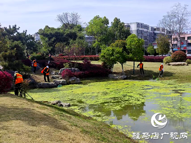 守護(hù)一城碧水！確山縣住建局清淤除草保河暢水清