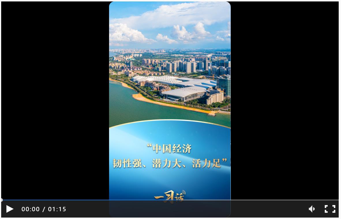 一習話丨“中國經(jīng)濟韌性強、潛力大、活力足”