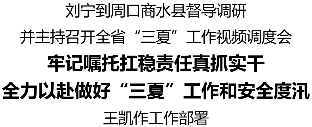 劉寧到周口商水縣督導(dǎo)調(diào)研并主持召開全省“三夏”工作視頻調(diào)度會(huì)