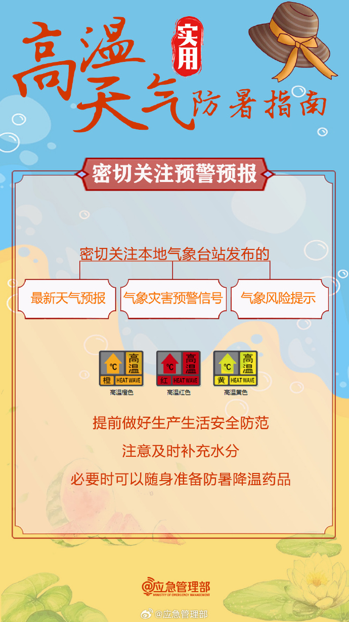 37℃以上！河南多地發(fā)布高溫橙色預警，實用防暑指南來了