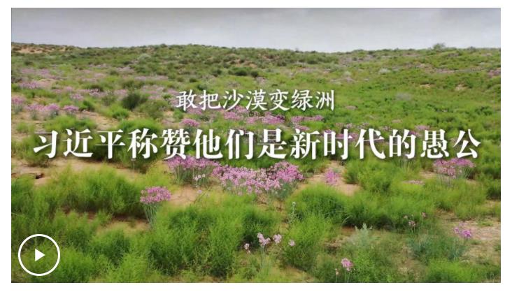 學(xué)習(xí)·故事丨敢把沙漠變綠洲 習(xí)近平稱贊他們是新時代的愚公