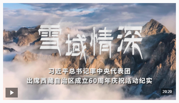 時(shí)政紀(jì)錄片丨雪域情深——習(xí)近平總書記率中央代表團(tuán)出席西藏自治區(qū)成立60周年慶?；顒?dòng)紀(jì)實(shí)