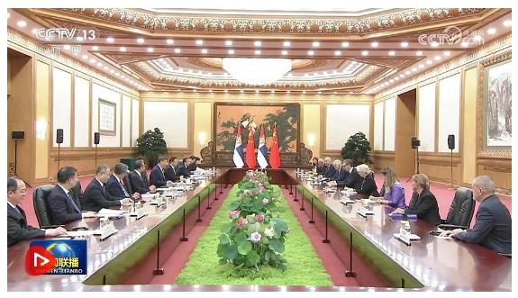 習(xí)近平會(huì)見塞爾維亞總統(tǒng)武契奇