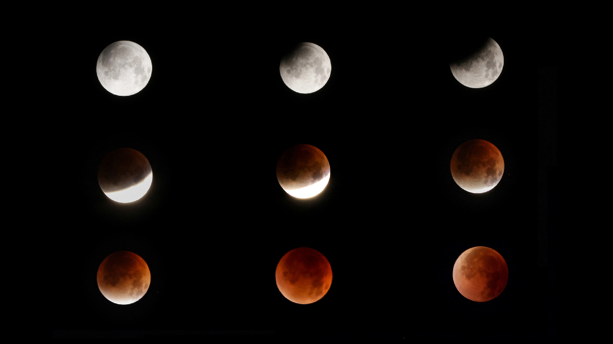 “紅月亮”現(xiàn)身蒼穹 天宇上演月全食天象奇觀