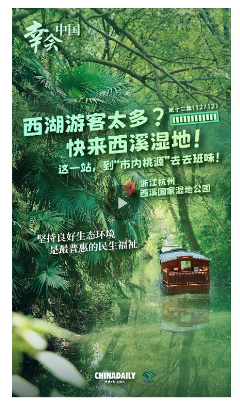 幸會(huì)中國(guó) | 走進(jìn)西溪濕地，漫步“市內(nèi)桃源”，共享綠色空間