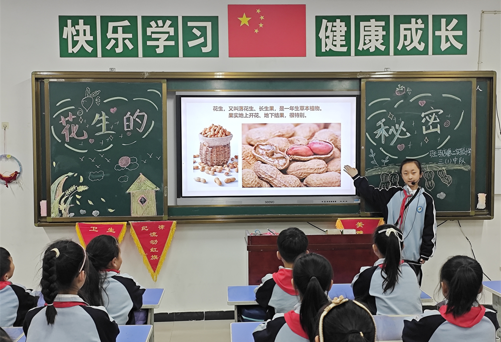 駐馬店第二實(shí)驗(yàn)小學(xué)開展“落花生?悟成長(zhǎng)”秋日豐收實(shí)踐活動(dòng)