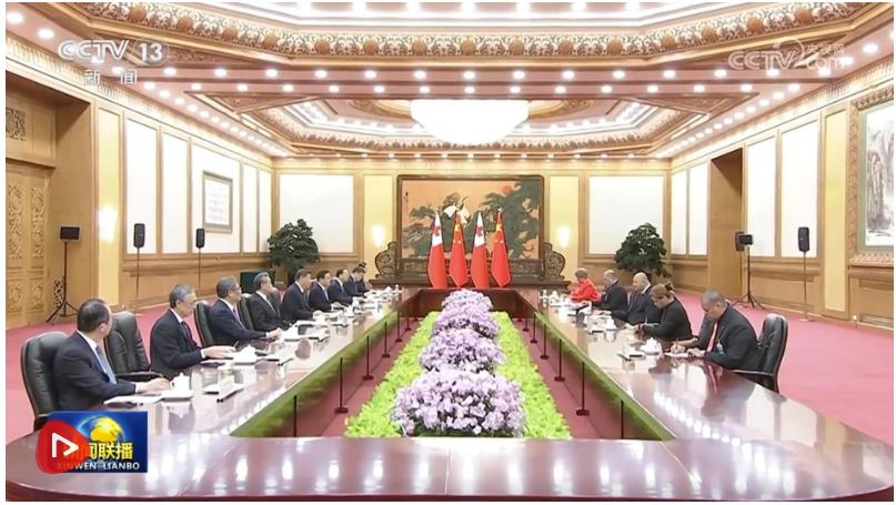 習(xí)近平會(huì)見湯加國王圖普六世