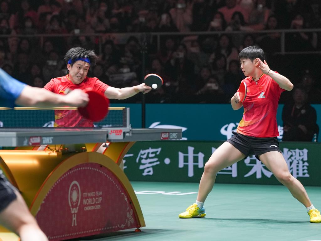 2025國際乒聯(lián)混合團體世界杯成都開幕 中國隊迎來“開門紅”
