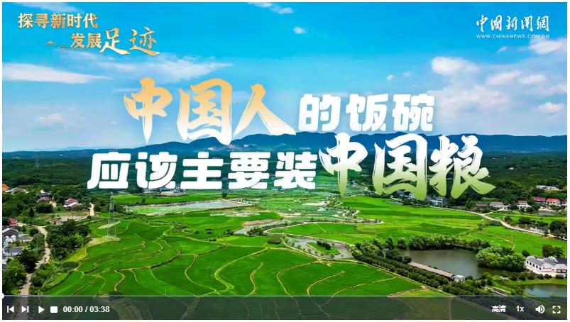 探尋新時(shí)代發(fā)展足跡｜中國(guó)人的飯碗應(yīng)該主要裝中國(guó)糧