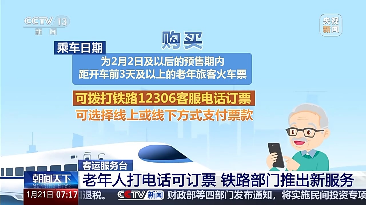今年春運老年人可以電話訂票啦！這份操作指南請轉給長輩