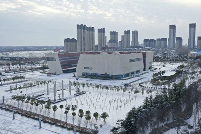 【大美天中】鳥瞰雪后泌陽：銀裝素裹映天光 小城美卷入畫來