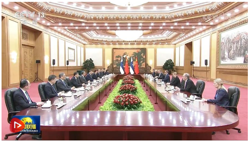 習(xí)近平會見芬蘭總理奧爾波