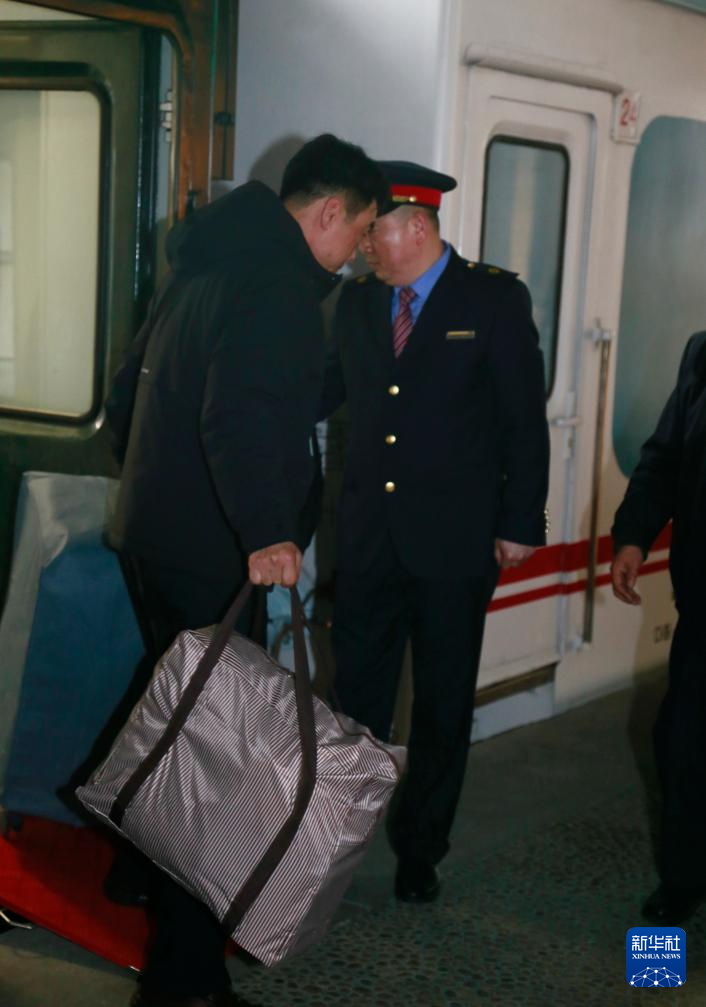 中國至朝鮮國際旅客列車抵達(dá)平壤